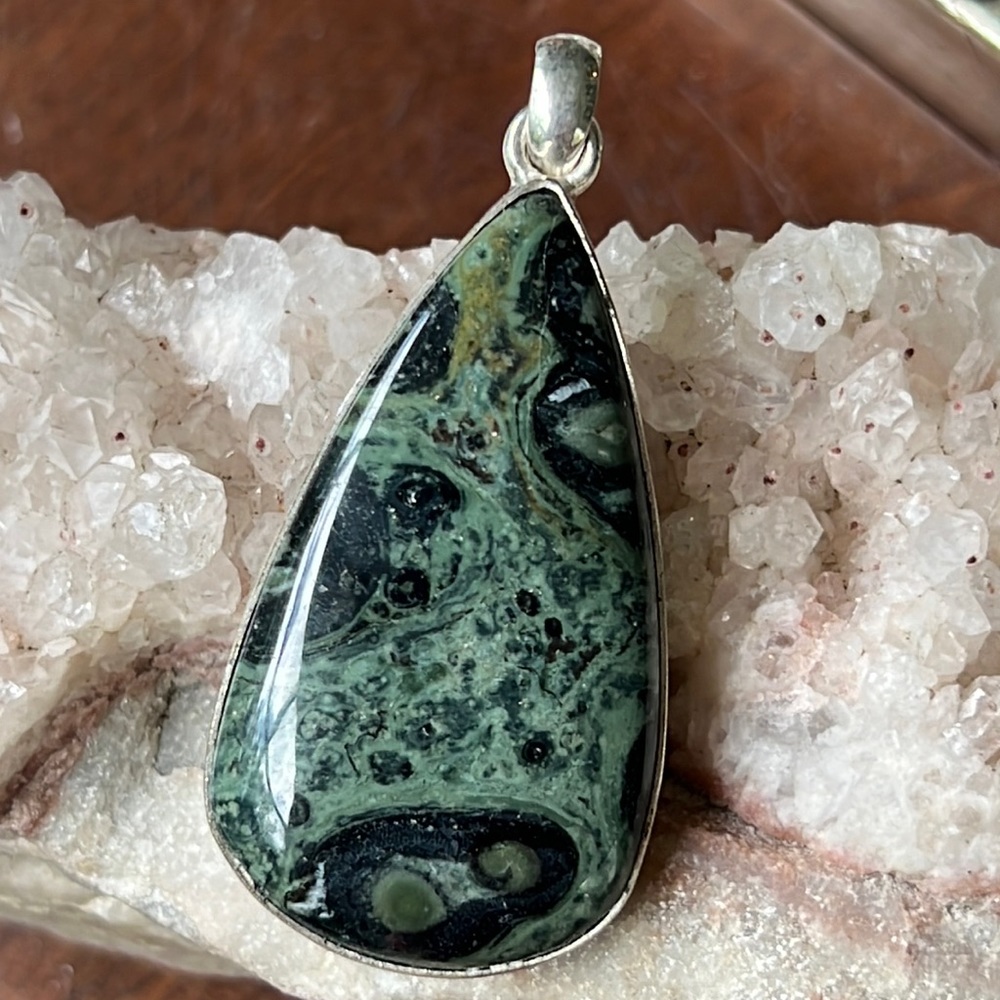 NATURAL STAR JASPER 925 STERLING SILVER PENDANT